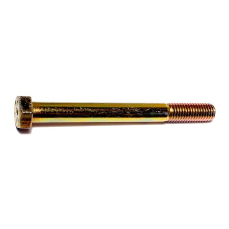 MIDWEST FASTENER Grade 8, 1/2"-13 Hex Head Cap Screw, Zinc Yellow Steel, 5 in L, 10 PK 00733